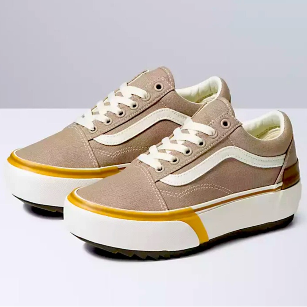 Vans Old Skool Stacked Platform Cobblestone NWOT W10